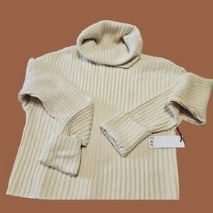 NWT Dex Women's Cream Turtleneck Sweater Size Small